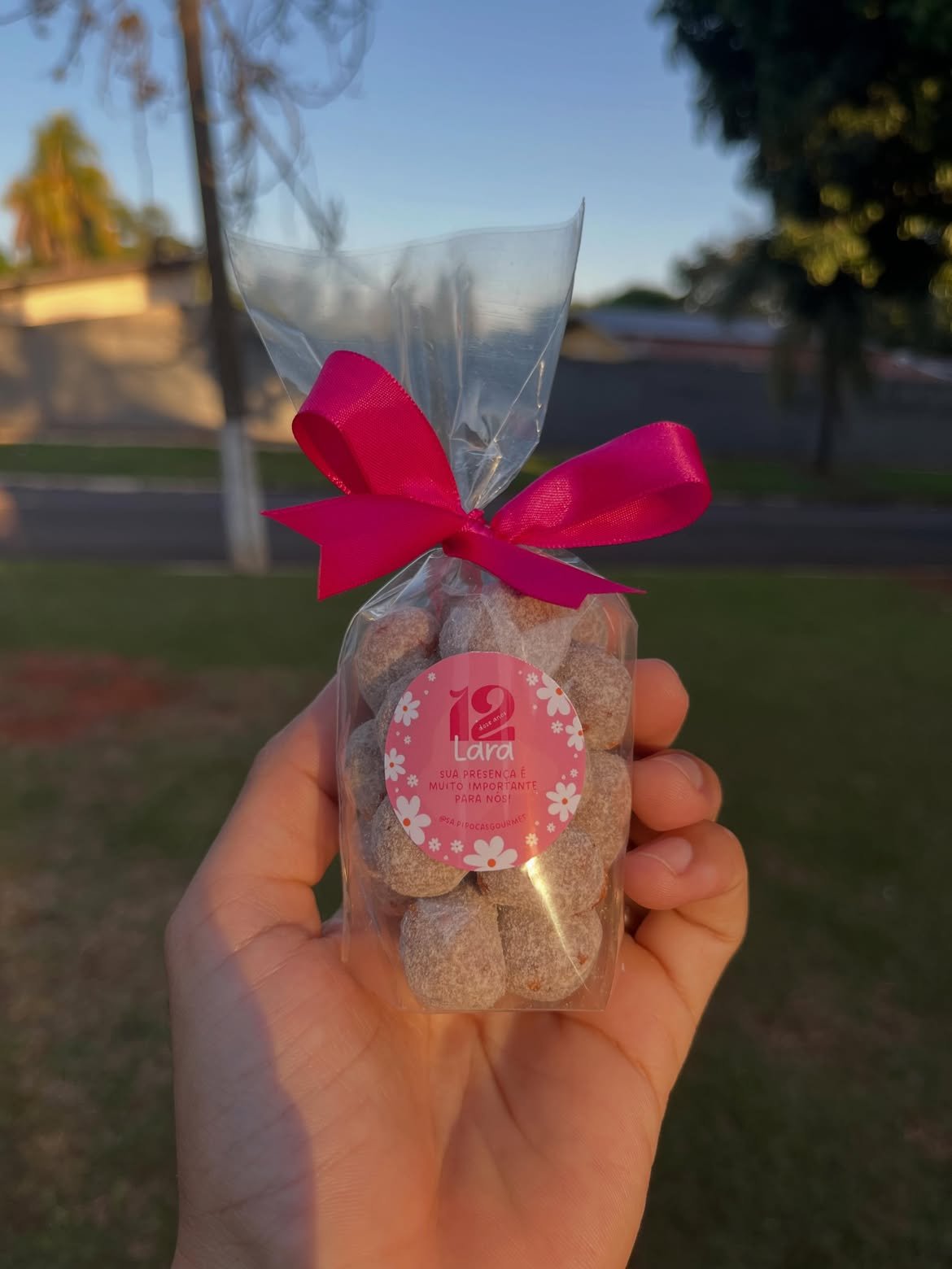 Pipoca doce personalizada, saquinho de 50g